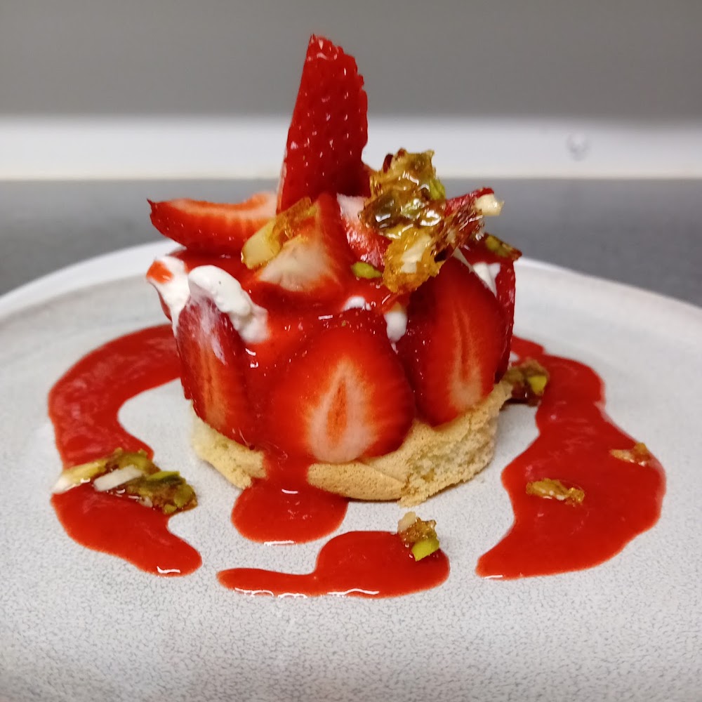 Dessert aux fraises de la maison
